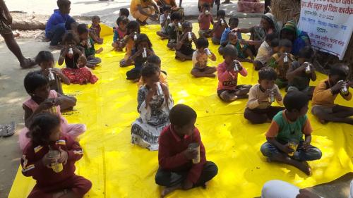 Milk and Biscuit Distribution
